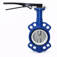 Wafer kelebek vana AISI 304 klapeli teflon contalı DN200 8″ Kollu