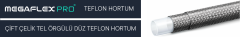 PTFE çift çelik tel örgülü teflon hortum 3/8″ DN 10 225 bar çalışma basınçlı