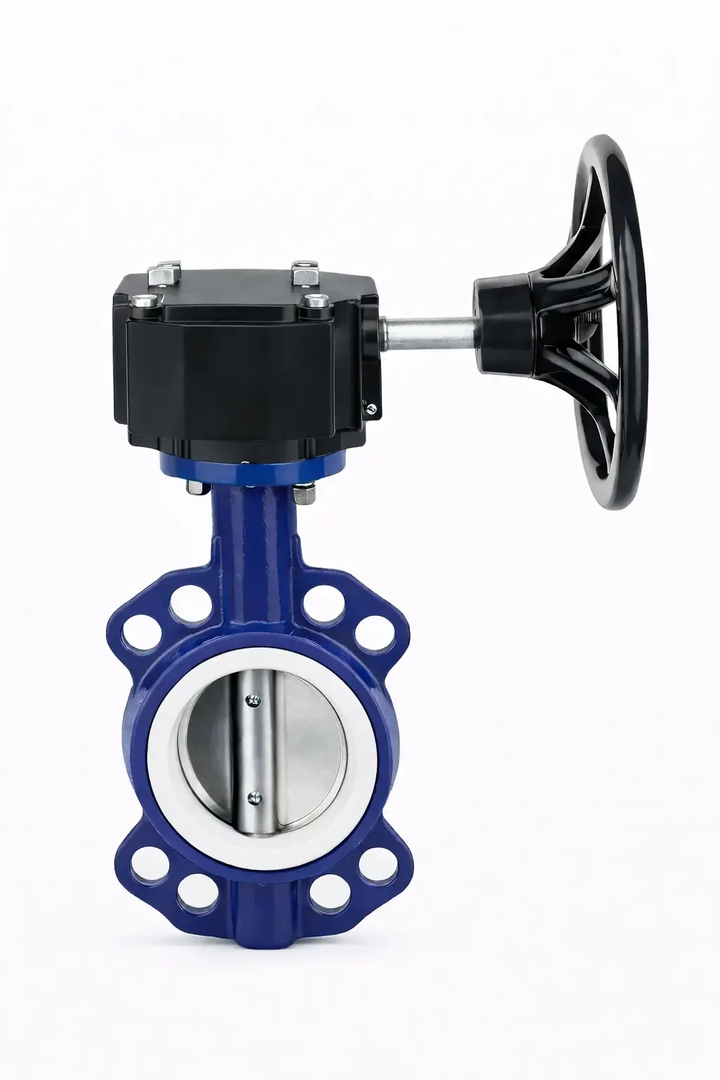 Wafer kelebek vana AISI 316 klapeli viton contalı DN40 1 1/2″ Dişli kutulu