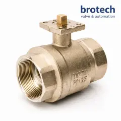 DN 15 1/2″ tepe flanşlı 2 parçalı pirinç dişli küresel vana Mil çıkışlı