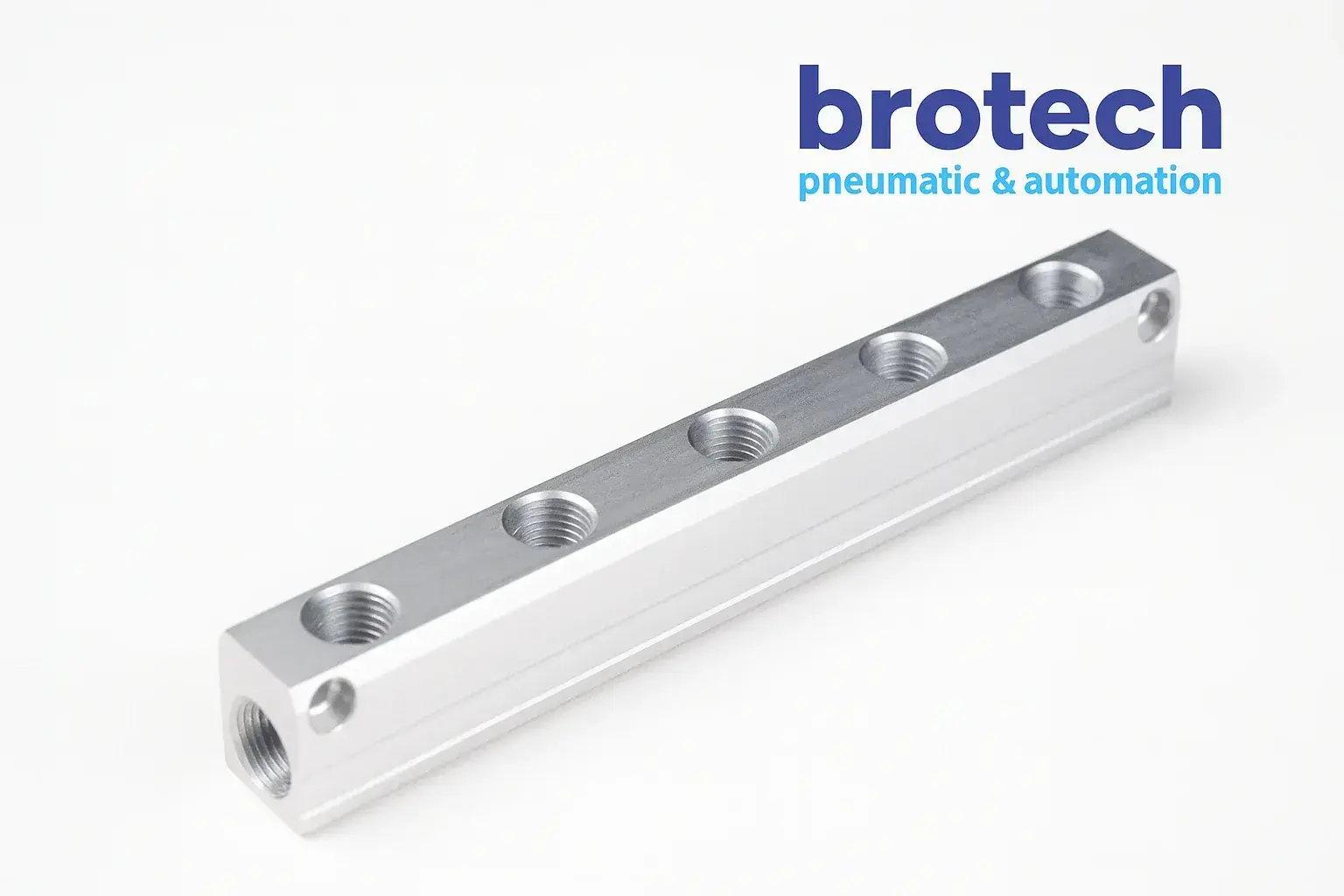 Dörtlü pnömatik hava dağıtıcı 3/8″ giriş 1/4″ çıkış 500M-4F