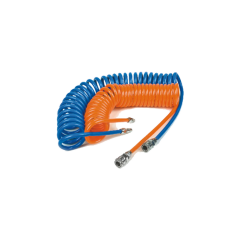 Pnömatik Poliüretan Spiral Hava Hortumu 6,5*10 mm 5 mt - Rakorlu