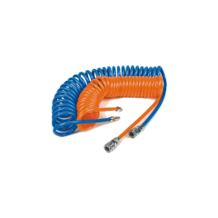 Pnömatik Poliüretan Spiral Hava Hortumu 6,5*10 mm 7,5 mt - Rakorlu