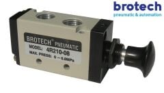 1/4″ 5/2 İtme Çekme Kumandali Buyuk Govde Pnömatik Valf 1.5 8 bar