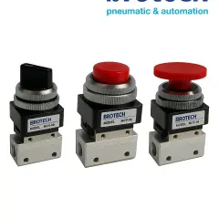 1/8″ Mekanik Kontrollü Pnömatik Valf 1.5 8 bar Buton Yaylı