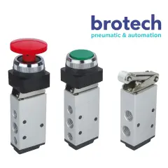 1/4″ Mekanik Kontrollü Pnömatik Valf 1.5 8 bar Buton Yaylı uzun tip