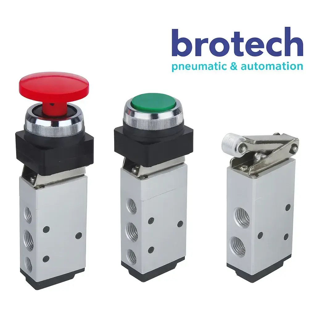 1/4″ Mekanik Kontrollü Pnömatik Valf 1.5 8 bar Şalter kumandalı