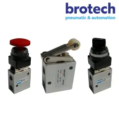 1/4″ 3/2 Yollu şalter kumandalı pnömatik valf 1.5 8 bar