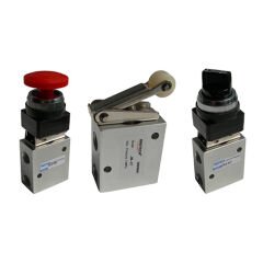 1/4″ 3/2 Yollu şalter kumandalı pnömatik valf 1.5 8 bar