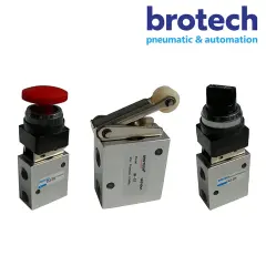 1/4″ 3/2 Yollu mantar buton kalmalı pnömatik valf 1.5 8 bar