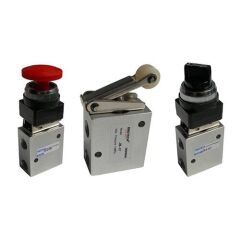 1/4″ 3/2 Yollu mantar buton kalmalı pnömatik valf 1.5 8 bar