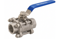 Brotech Paslanmaz Dişli Küresel Vana DN 65 2 1/2” AISI 316 – PN63 (3 Parçalı)
