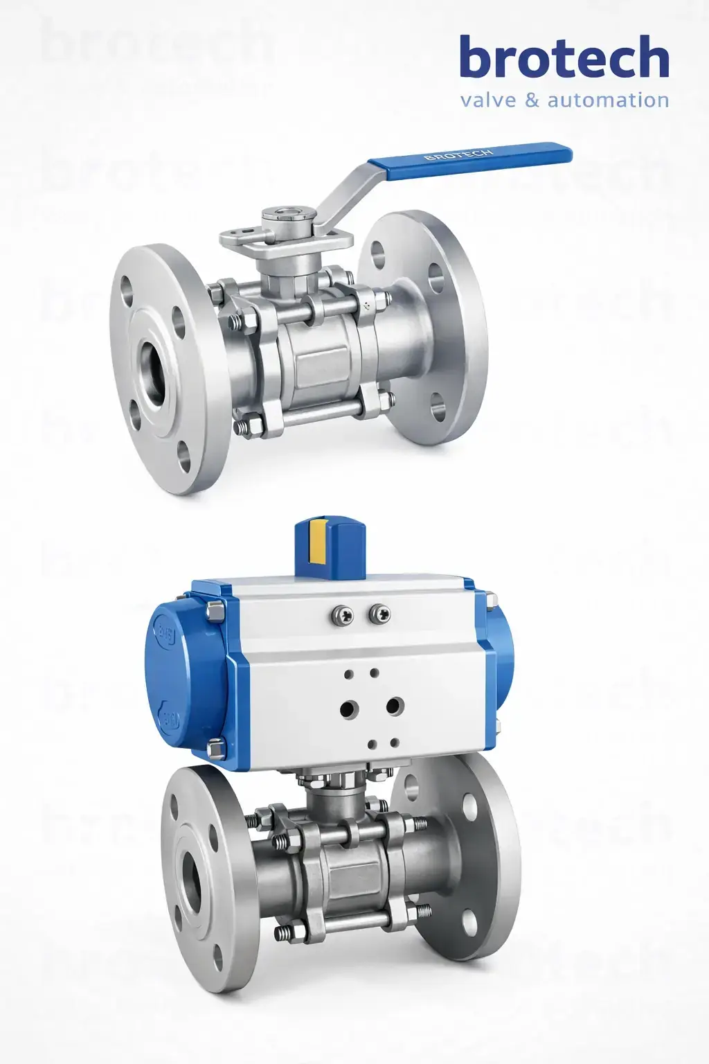 DN 15 1/2″ tepe flanşlı 3 parçalı paslanmaz flanşlı küresel vana 24V DC on off elektrikli aktüatörlü AISI 316