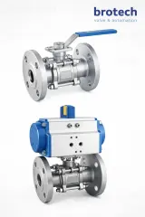 DN 32 1 1/4″ tepe flanşlı 3 parçalı paslanmaz flanşlı küresel vana 220V AC on off elektrikli aktüatörlü AISI 316