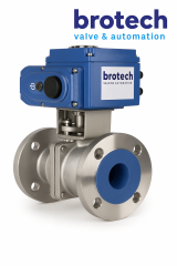 Brotech AISI 304 Paslanmaz Dişli Küresel Vana DN 65 Elektrikli Aktüatör 24V (3 Parçalı)