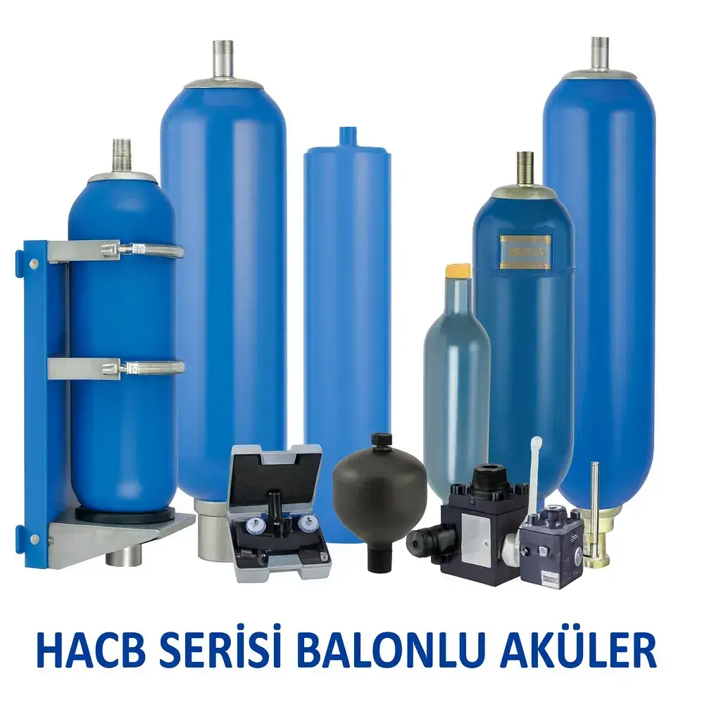 HACB serisi balonlu akü 1.6 lt 315 bar 1 1/4″ hidrolik giriş 5/16″ UNF gaz valfi