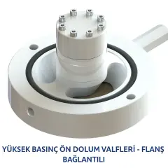 HYFP-160 flanş bağlantılı yüksek basınç ön dolum valfi 10″ 400 bar 4000 lt dk