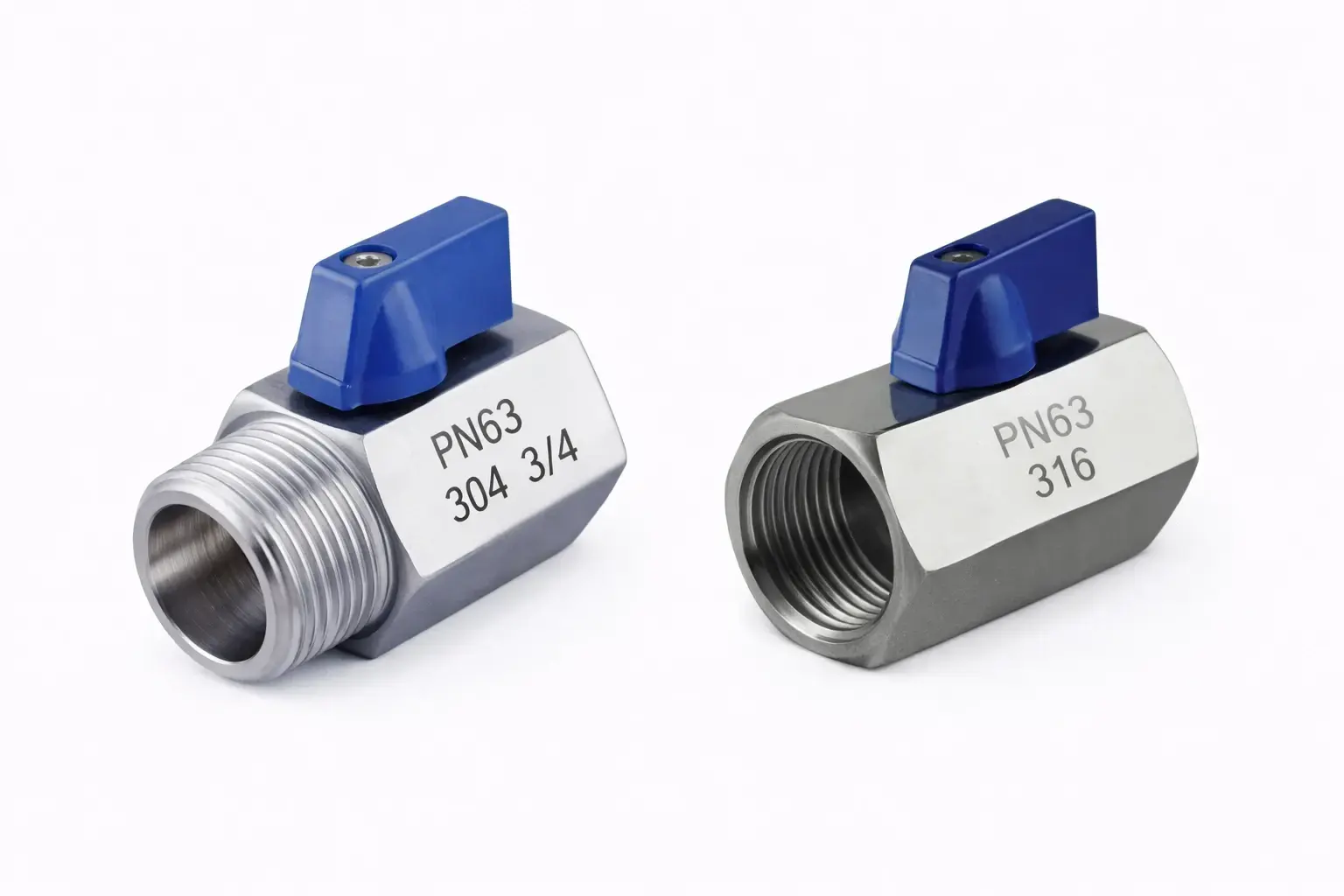 1/2″ Paslanmaz Mini Küresel Vana AISI 304