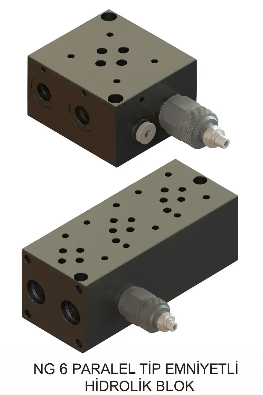 HBPE-06-1A NG 6 tekli emniyetli hidrolik blok 1/4″ 210 bar 40 lt dk