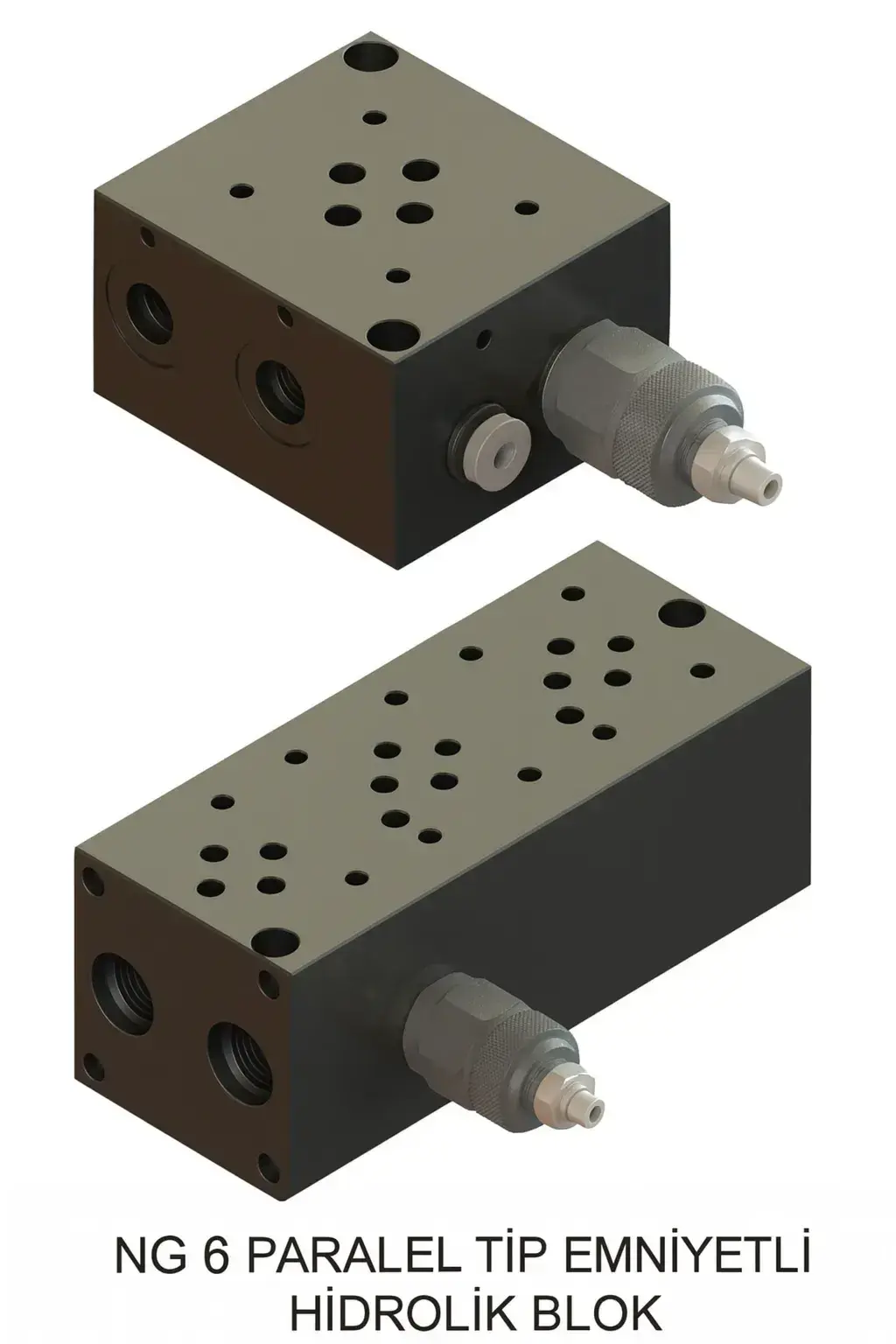 HBPE-06-5A NG 6 beşli emniyetli hidrolik blok 1/4″ 210 bar 40 lt dk