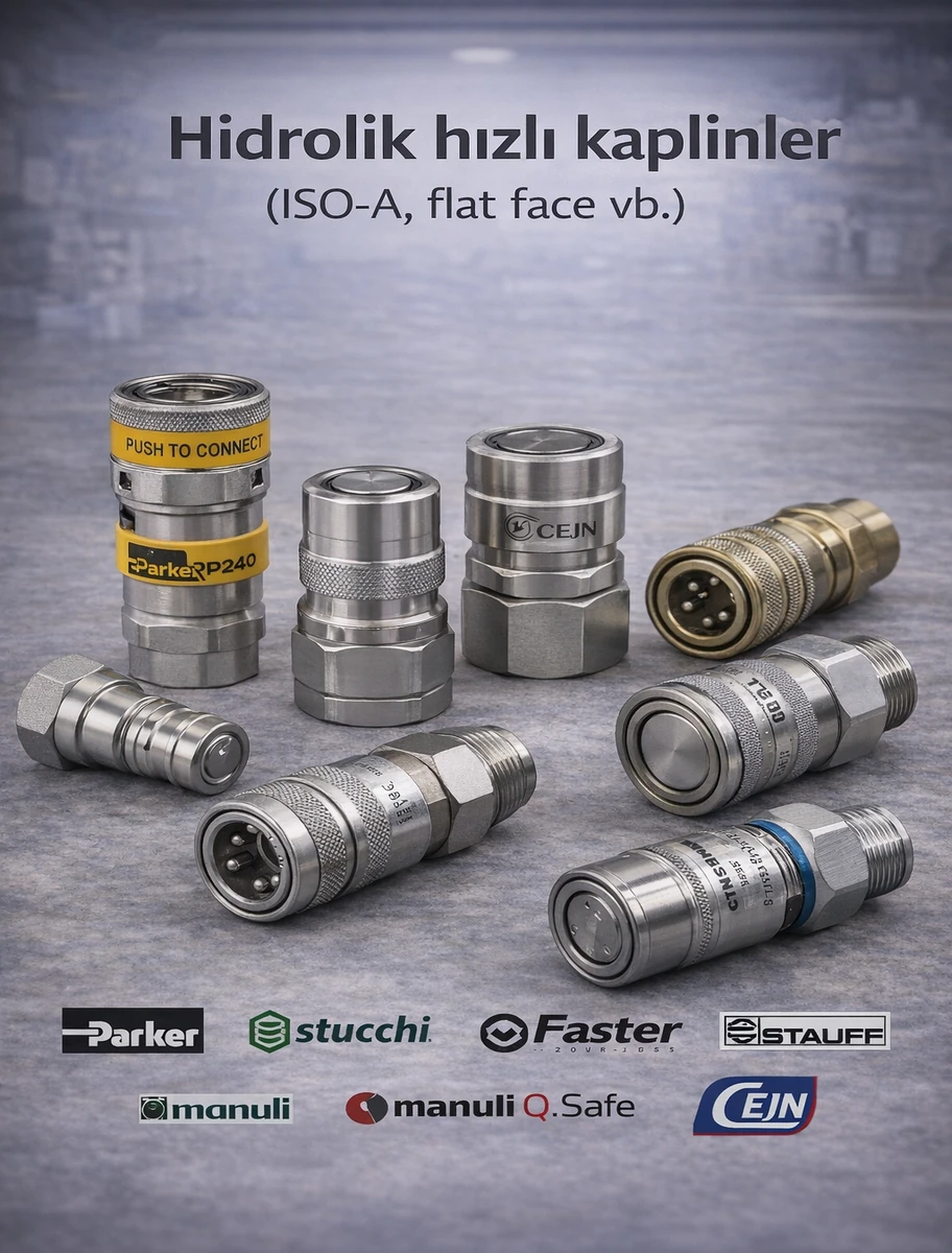 Hidrolik hızlı kaplin ISO-A, flat face